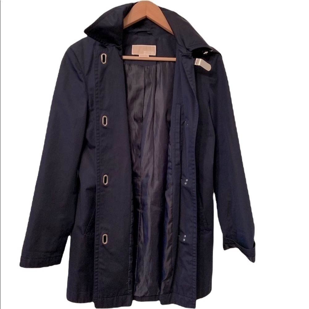 MICHAEL Kors Women Trench Rain Coat- Size XSP Color Blue